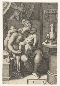 Liefde by Lucas van Leyden, created 1530, in paper; engraving. Download this artwork as a high-resolution wallpaper for desktop, tablet, or mobile. — Art Picture