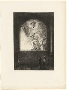 Light by Odilon Redon, created 1893, in Lithograph in black on cream China paper laid down on cream wove paper. Download this artwork as a high-resolution wallp — Odilon Redon Wallpaper