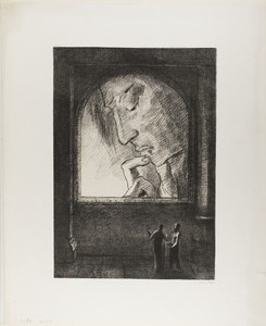 Light by Odilon Redon, created 1893, in Lithograph in black on ivory China paper laid down on ivory wove paper. Download this artwork as a high-resolution wallp — Odilon Redon Wallpaper