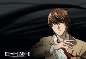 Personaje de anime ajustando corbata roja en fondo oscuro arremolinado. — Samurái Oscuro Imagen Fondos de pantalla