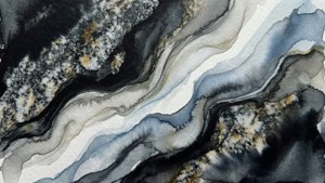 Kunstnerisk akvarelfortolkning af granitfarver, der flyder sammen