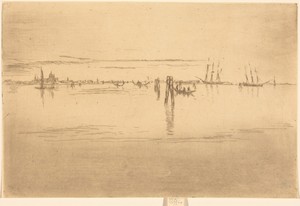 Long Lagoon by James McNeill Whistler, created 1880, in etching and drypoint on  Asian laid paper. Download this artwork as a high-resolution wallpaper for desk — James McNeill Whistler Wallpaper