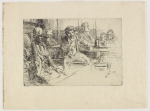 Longshore men by James McNeill Whistler, created 1859, in Etching; ink on paper. Download this artwork as a high-resolution wallpaper for desktop, tablet, or mo — Portrait Background