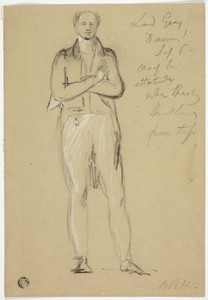 Lord Gray by Benjamin Robert Haydon, created n.d., in Charcoal, heightened with white chalk, on tan wove paper. Download this artwork as a high-resolution wallp — Benjamin Robert Haydon Wallpaper