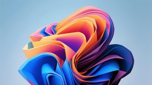 Geometric low-poly version of Windows 11 wallpaper