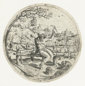 Lucht by Jacob Savery (I), created 1584 - 1603, in paper; etching. Download this artwork as a high-resolution wallpaper for desktop, tablet, or mobile. — Jacob Savery (I) Wallpaper