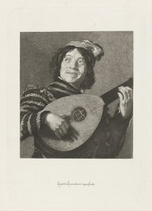 Luitspeler by Leopold Löwenstam, created 1852 - 1898, in paper; etching. Download this artwork as a high-resolution wallpaper for desktop, tablet, or mobile. — Leopold Löwenstam Wallpaper
