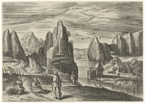 Maart by Julius Goltzius, created c. 1560 - 1595, in paper; engraving. Download this artwork as a high-resolution wallpaper for desktop, tablet, or mobile. — Julius Goltzius Wallpaper