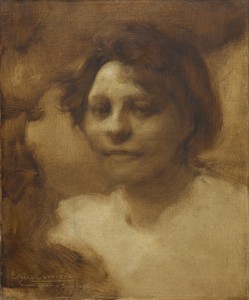 Madame Case by Eugène Carrière, created after September 1900, probably summer 1901, in oil on fabric. Download this artwork as a high-resolution wallpaper for d — Art Picture