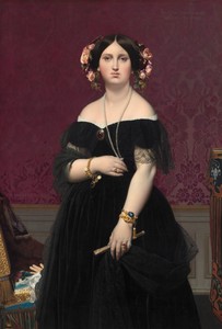 Madame Moitessier by Jean-Auguste-Dominique Ingres, created 1851, in oil on canvas. Download this artwork as a high-resolution wallpaper for desktop, tablet, or — Jean-Auguste-Dominique Ingres Wallpaper