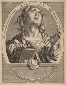 Malachias by Theodoor Galle, created published 1613, in engraving on laid paper. Download this artwork as a high-resolution wallpaper for desktop, tablet, or mo — Theodoor Galle Wallpaper