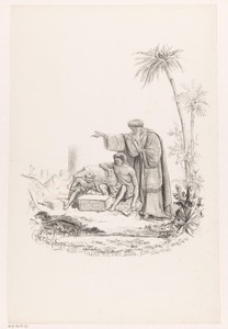 Man dicteert inscriptie by Wilhelmus Petrus van Geldorp, created 1842 - 1900, in paper; lithography. Download this artwork as a high-resolution wallpaper for de — Wilhelmus Petrus van Geldorp Wallpaper