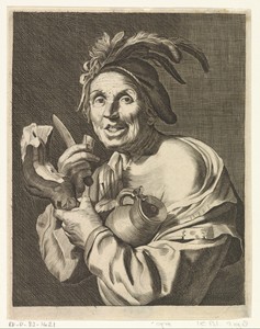 Man eet ham by Cornelis van Dalen (I), created 1625 - 1675, in paper; engraving. Download this artwork as a high-resolution wallpaper for desktop, tablet, or mo — Cornelis van Dalen (I) Wallpaper