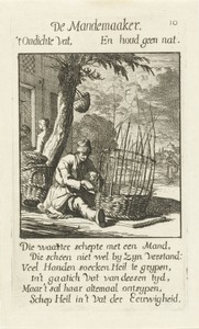 Mandenmaker by Caspar Luyken, created 1694, in paper; etching. Download this artwork as a high-resolution wallpaper for desktop, tablet, or mobile. — Art Wallpaper