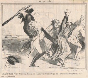 Manière dont ... by Honoré Daumier, created 1854, in lithograph. Download this artwork as a high-resolution wallpaper for desktop, tablet, or mobile. — Art Picture