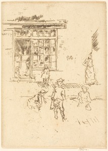 Marbles by James McNeill Whistler, created c. 1887, in etching and drypoint on laid paper. Download this artwork as a high-resolution wallpaper for desktop, tab — James McNeill Whistler Wallpaper