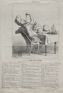 March without Lent by Honoré Daumier, created 1869, in lithograph. Download this artwork as a high-resolution wallpaper for desktop, tablet, or mobile. — Honoré Daumier Wallpaper