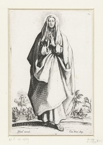 Maria by Jacques Callot, created 1631, in paper; etching. Download this artwork as a high-resolution wallpaper for desktop, tablet, or mobile. — Jacques Callot Wallpaper