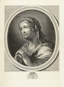 Maria by Jan Edelinck, created 1666 - 1680, in paper; engraving. Download this artwork as a high-resolution wallpaper for desktop, tablet, or mobile. — Jan Edelinck Wallpaper