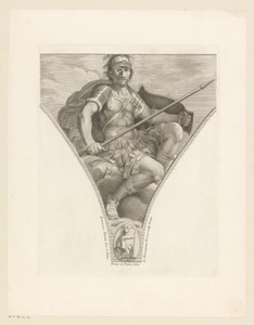 Mars by Giovanni Girolamo Frezza, created 1704, in paper; engraving. Download this artwork as a high-resolution wallpaper for desktop, tablet, or mobile. — Giovanni Girolamo Frezza Wallpaper