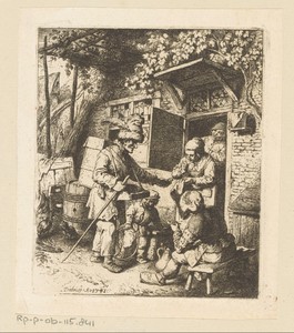 Marskramer by Christian Wilhelm Ernst Dietrich, created 1741, in paper; etching. Download this artwork as a high-resolution wallpaper for desktop, tablet, or mo