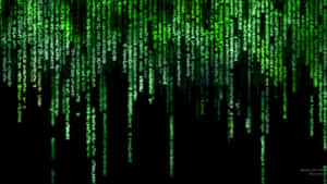 Green digital code falling in the Matrix movie scene. — Matrix Code Wallpaper