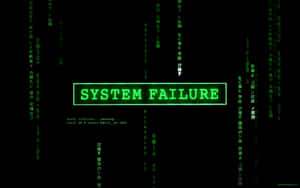 Grön glödande systemfelmeddelande med fallande japansk text på svart bakgrund. — Bästa Desktop Pc Bakgrund Bakgrunder