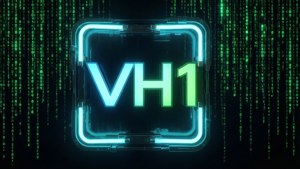 VH1-logo med matrix digital regn