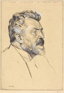 Max Slevogt by Emil Orlik, created 1917, in drypoint and rocker with graphite and white heightening on laid paper [working proof]. Download this artwork as a hi — Emil Orlik Wallpaper