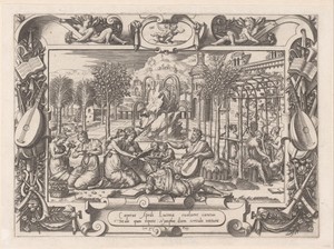 Mei by Etienne Delaune, created before 1566, in paper; stippelwerk; engraving. Download this artwork as a high-resolution wallpaper for desktop, tablet, or mobi — Etienne Delaune Wallpaper