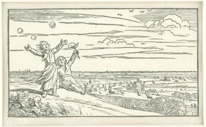 Mei by Dirck de Bray, created 1635 - 1694, in paper; houtsnede. Download this artwork as a high-resolution wallpaper for desktop, tablet, or mobile. — Dirck de Bray Wallpaper