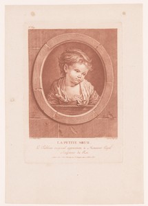 Meisje by Jean Baptiste Lucien, created 1771, in paper; crayon manner; etching. Download this artwork as a high-resolution wallpaper for desktop, tablet, or mob — Portrait Picture