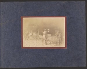 [Men Digging Ditch] by Louis Fleckenstein, created about 1903. Download this artwork as a high-resolution wallpaper for desktop, tablet, or mobile.