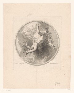Mercurius by Jean-Baptiste Corneille, created 1659 - 1695, in paper; etching; engraving. Download this artwork as a high-resolution wallpaper for desktop, table — Jean-Baptiste Corneille Wallpaper