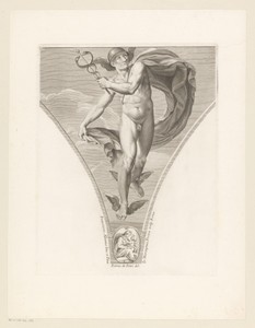 Mercurius by Giovanni Girolamo Frezza, created 1704, in paper; engraving. Download this artwork as a high-resolution wallpaper for desktop, tablet, or mobile. — Giovanni Girolamo Frezza Wallpaper
