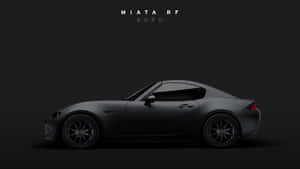 Mattschwarzer Miata RF Kuro Sportwagen im Studio-Seitenprofil