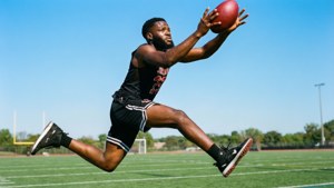 Haason Reddick hopper for å ta en interception i en kamp.