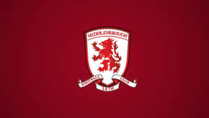 Middlesbrough Football Club crest with red lion on white shield against red background — Tyrese Haliburton Picture