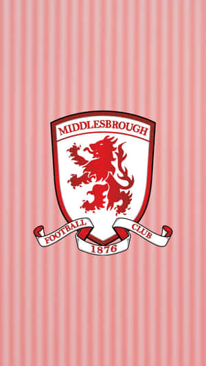 Middlesbrough Football Club crest with red lion on pink striped background — Tyrese Haliburton Picture