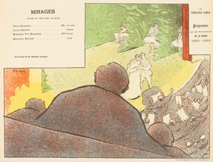 Mirages by Henri-Gabriel Ibels, created 1893, in 5-color lithograph on wove paper. Download this artwork as a high-resolution wallpaper for desktop, tablet, or — Henri-Gabriel Ibels Wallpaper