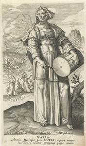Mirjam by Jan Collaert (II), created 1588 - 1595, in paper; engraving. Download this artwork as a high-resolution wallpaper for desktop, tablet, or mobile. — Jan Collaert (II) Wallpaper