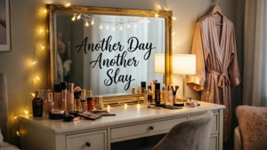 Gemütliche Schlafzimmer-Kommode mit Affirmationsspiegel