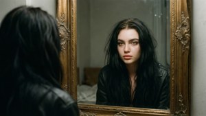 Potret ganda artistik Lorde dengan refleksi cermin.