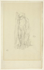 Model Draping by James McNeill Whistler, created c. 1889, in Transfer lithograph in black on cream laid paper. Download this artwork as a high-resolution wallpa — Art Picture