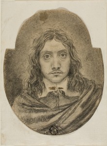 Moliere? by Robert Nanteuil, created n.d., in Black chalk on cream laid paper. Download this artwork as a high-resolution wallpaper for desktop, tablet, or mobi — Illustration Wallpaper