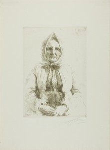 Mona by Anders Zorn, created 1911, in Etching on ivory laid paper. Download this artwork as a high-resolution wallpaper for desktop, tablet, or mobile. — Illustration Wallpaper
