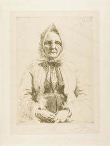 Mona by Anders Zorn, created 1911, in Etching on cream laid paper. Download this artwork as a high-resolution wallpaper for desktop, tablet, or mobile. — Anders Zorn Wallpaper
