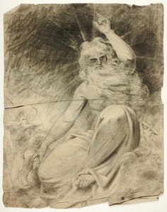 Moses by John Downman, created c. 1775-1800, in Charcoal with stumping on cream wove paper. Download this artwork as a high-resolution wallpaper for desktop, ta — Illustration Background