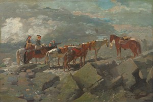 Mount Washington by Winslow Homer, created 1869, in Oil on canvas. Download this artwork as a high-resolution wallpaper for desktop, tablet, or mobile. — Winslow Homer Wallpaper