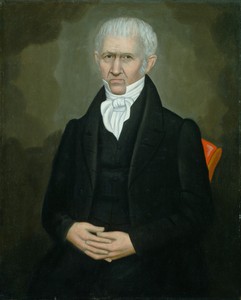 Mr. Pease by Erastus Salisbury Field, created c. 1837, in oil on canvas. Download this artwork as a high-resolution wallpaper for desktop, tablet, or mobile.